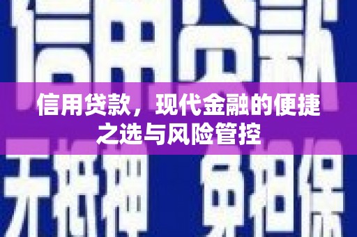 措勤信用贷款，现代金融的便捷之选与风险管控