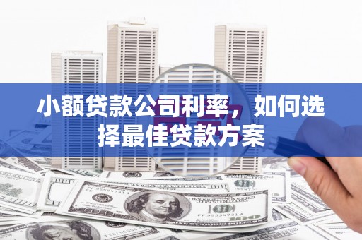 措勤小额贷款公司利率，如何选择最佳贷款方案