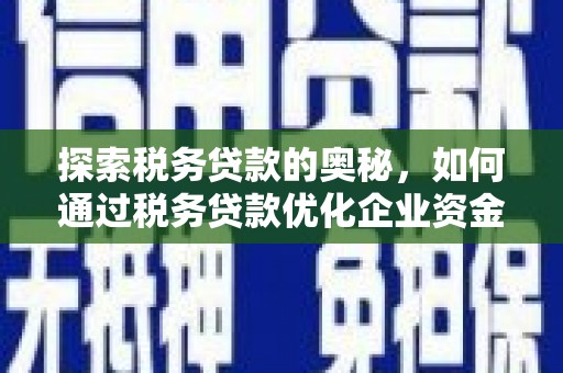 措勤探索税务贷款的奥秘，如何通过税务贷款优化企业资金流