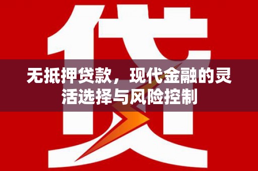 措勤无抵押贷款，现代金融的灵活选择与风险控制