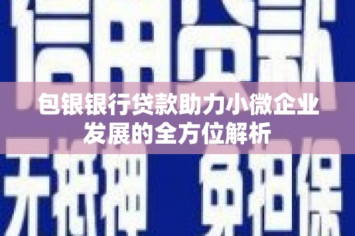 措勤包银银行贷款助力小微企业发展的全方位解析