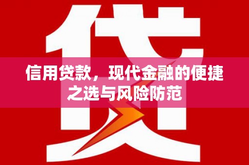 措勤信用贷款，现代金融的便捷之选与风险防范