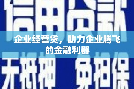 措勤企业经营贷，助力企业腾飞的金融利器