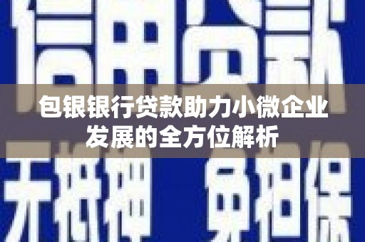 措勤包银银行贷款助力小微企业发展的全方位解析