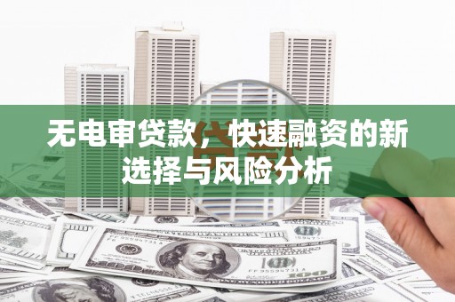 措勤无电审贷款，快速融资的新选择与风险分析