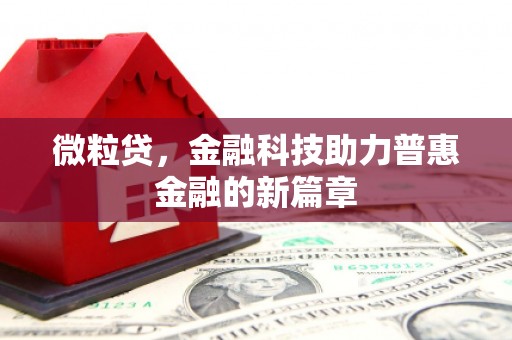 措勤微粒贷，金融科技助力普惠金融的新篇章