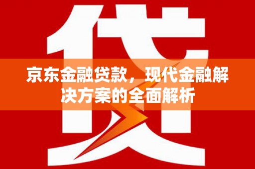 措勤京东金融贷款，现代金融解决方案的全面解析